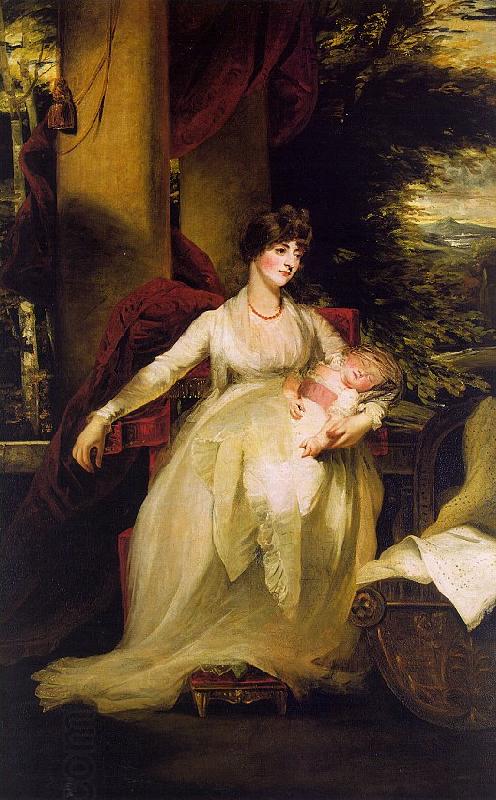 John Hoppner Lady Caroline Capel Holding her Daughter Harriet China oil painting art